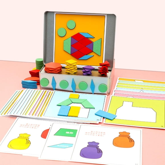 de bloques de rompecabezas en apariencia de , de juguete de rompecabezas de Tangrams geométricos, de STEM de actividad de