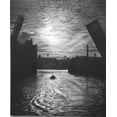 thumbnail image 2 of Gipe, Lawernce 15x17 Black Ornate Wood Framed with Double Matting Museum Art Print Titled - Sunset Bridge, 2 of 4