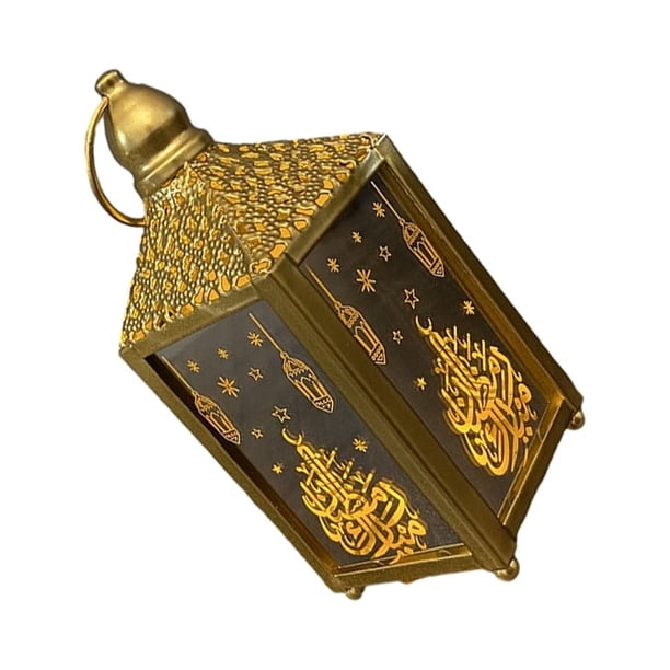 Billuyoard Linterna de Ramadán, decoración de vacaciones, luz de , brillo, dormitorio, lámpara decorativa holográfica de larga duración, Iluminación navideña
