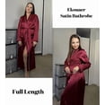 thumbnail image 2 of Ekouaer Silk Robes for Women Long Sleeve Satin Bathrobe Soft Lightweight Full Length Sleepwear with Pockets Bridesmaid Wedding Party Robes, 2 of 6