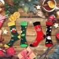 thumbnail image 2 of (2 Pack) Christmas Countdown Socks Advent Calendar Set Holiday Surprise Festive Family Party Stocking Stuffers Mid Calf Socks For Kids, 2 of 8
