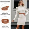 thumbnail image 6 of JASGOOD Women Leather Belts for Jeans Pants Dress Brown Belt Size up to 28 inch, 6 of 10