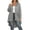 Gray-zip up hoodie women, variant on Womens Zip Up Hoodies Long Sleeve Oversize Sweatshirt High Low Hem Gothic Hoodie with Pockets