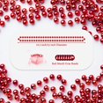 thumbnail image 3 of Collar YAXINRUI, 144 unidades, cuentas rojas de Mardi Gras de 83,8 cm, 3 of 7