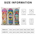 thumbnail image 5 of PRATYUS Beach Summer Holiday Theme Pillow Covers Sandbeach Colorful Flip Flops Decorative Throw Pillow Case Cushion CoverHome Sofa Decor Pillow Protectors 24x24in, 5 of 5