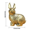 thumbnail image 6 of Brass Bunny Figurines Vintage Golden Rabbit Statue Miniature Easter Home Table Ornament for Living Room Farmhouse Spring Decor, 6 of 8