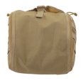 thumbnail image 4 of Bolsa para casco de acampada, bolsa de almacenamiento para casco ajustable de prevención de arañazos de lona para cascos duros, color caqui, 4 of 10