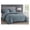 Dusty Blue, Ruffled Edge, variant on Eleanora Bed in a Bag Queen 7-Pieces Chambray Blue Ruffled Edge Trim Soft Washed Double Brushed Microfiber Comforter with Sheets Lightweight All Season Bedding Set