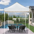 thumbnail image 3 of Hoteel 6.5x6.5ft Pop Up Canopy Tent, Heavy Duty Canopy Easy Set up All Weather Waterproof Outdoor Canopy Tent for Parties, Beach, Garden, Camping with Storage Bag, 3 Adjustable Heights, UPF50+, White, 3 of 13
