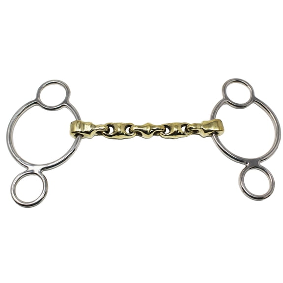 SS 3 Ring Continental Dutch Gag Waterford Horse Bit 5" Mouth Equine 35380B