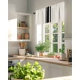 thumbnail image 6 of Black Stripe Window Valance Curtain Geometric Pattern Rod Pocket Short Curtain for Living Room, Bedroom & Kitchen Window Decor 42x18in, 6 of 7