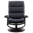 thumbnail image 3 of Pemberly Row Fabric Manual Reclining Swivel Chair and Ottoman in Black, 3 of 5