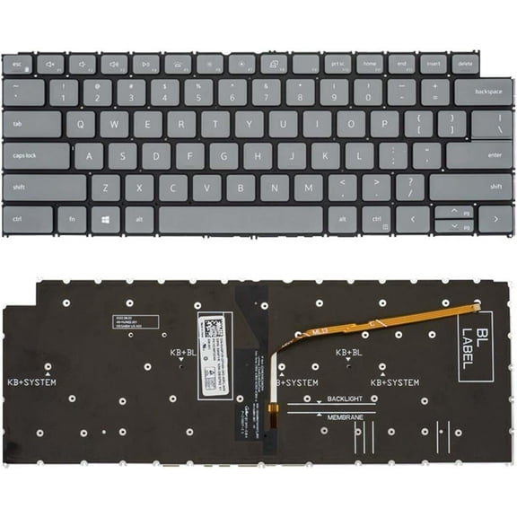 New US Black English Backlit Laptop Keyboard (Without palmrest) for Dell Inspiron 7435 7430 2-in-1 Light Backlight