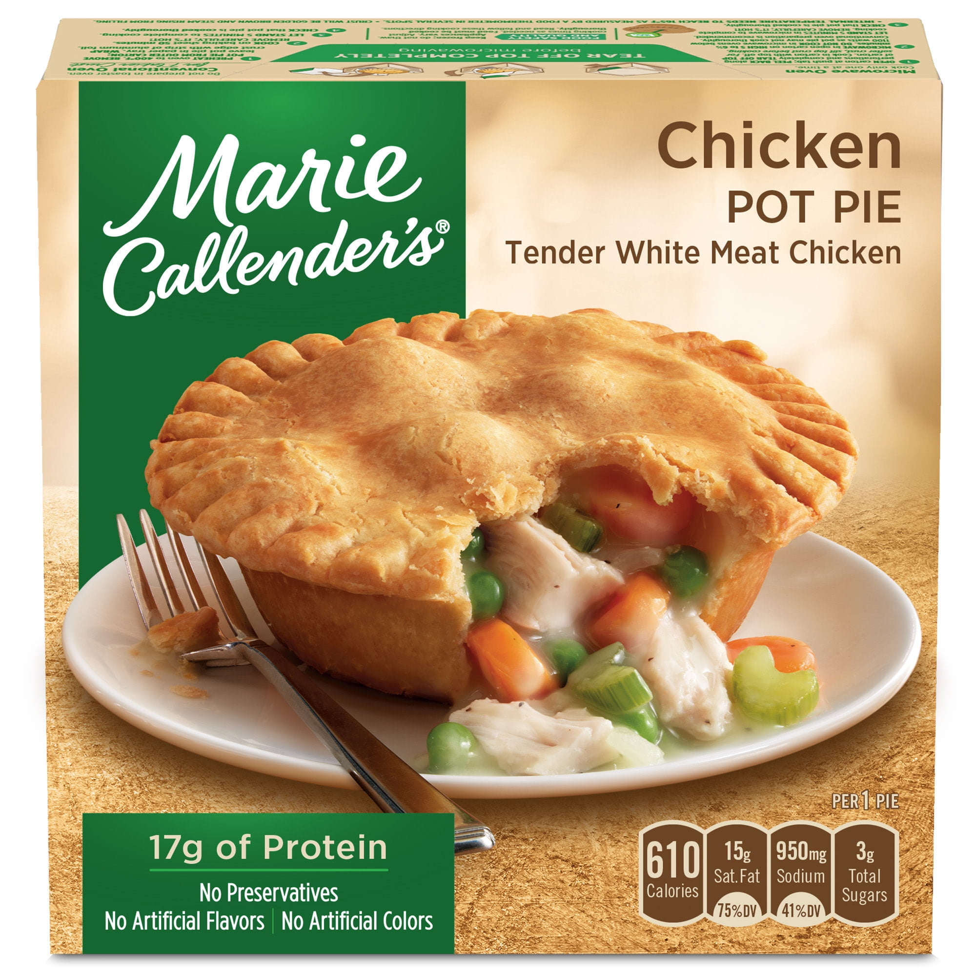 Marie Callender's Chicken Pot Pie, Frozen Meal, 10 oz.