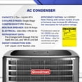 thumbnail image 4 of Goodman 2 Ton 14.5 SEER2 96% 80000 BTU Propane Gas Furnace & Air Conditioner System - R32, Single Stage, Upflow | Central Split, Evaporator Cased Coil, AC/Heating Unit, 4 of 9