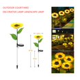 thumbnail image 4 of Girasoles Luz solar Impermeable Jardín Patio Césped Lámpara de noche Decoración de vacaciones Ehuebsd Para estrenar, 4 of 4