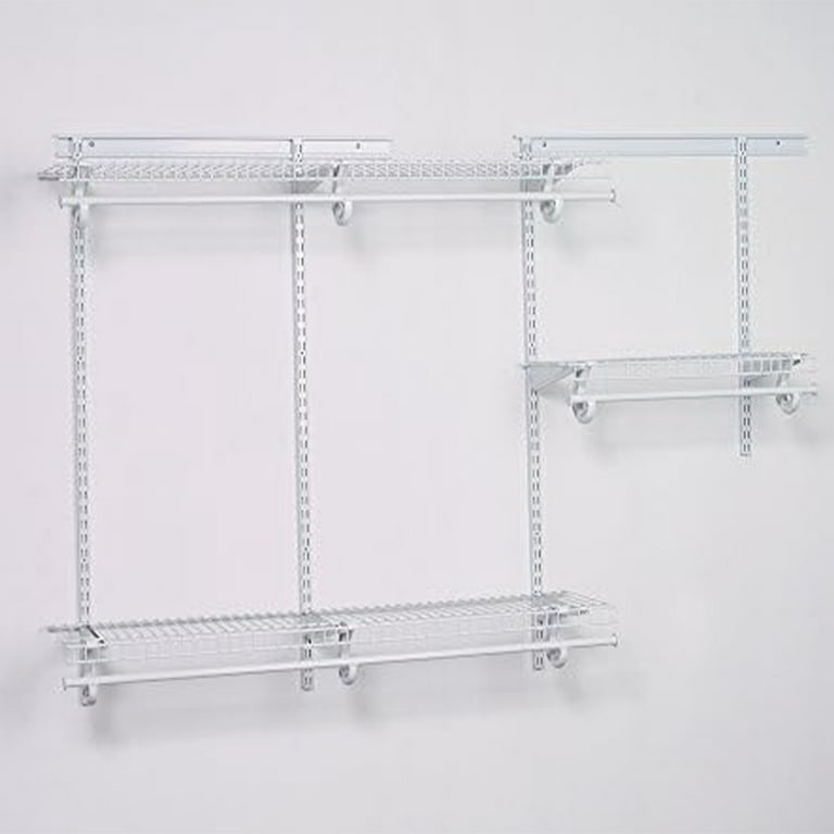 ClosetMaid - ShelfTrack Adjustable Closet Organizer 4' - 6' W, White