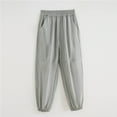 thumbnail image 2 of ZACPNCV Girls Summer Pants Cute Loose Palazzo Harem Trouser with Pockets Gray 15-16 Years, 2 of 4
