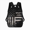 thumbnail image 2 of Vintage American Flag Black And White Large Capacity Backpacks For Teenagers Travel Bags Casual 17In Backpack, 2 of 7