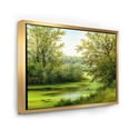 thumbnail image 3 of Designart 'Spring Trees With Green Pond' Country Framed Canvas Wall Art Print, 3 of 5
