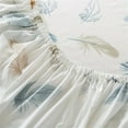 thumbnail image 5 of Lanpei Feather Print Bed Sheet Sets 4Pcs Twin, 100% Cotton Deep Pocket Fitted Sheet Set, Colorful Plume Modern Flat Sheet Set, Neutral Hotel Bedding Set (1 Flat Sheet, 1 Fitted Sheet, 2 Pillowcases), 5 of 8