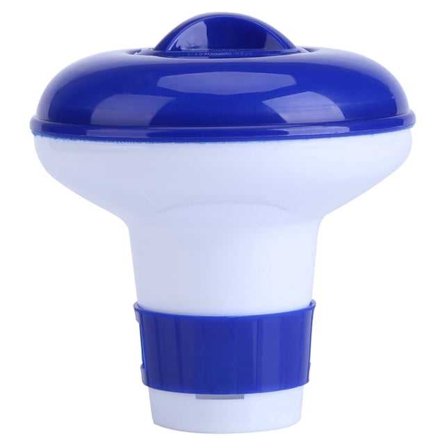 Dispensador de cloro, Dispensador de cloro para spa de natación azul y blanco Dispensador de cloro flotante Diseño exquisito Jadeshay A