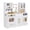 White, variant on Patiojoy Kids Play Kitchen Set Wooden Cooking Toy with Lights & Sounds Stove Sink Faucet Oven Black
