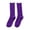 Purple, variant on SOFTCCLO Womens Socks Solid Cotton Double Needle Crew Socks Soft Casual Crew Socks for Women Army Green One Size