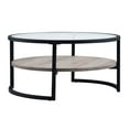 thumbnail image 7 of Evelyn&Zoe Winston 34.75" Wide Round Coffee Table, Blackened Bronze/Gray Oak, 7 of 7