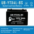 thumbnail image 7 of 3 Pack - YTX4L-BS Battery Replacement for (3Ah, 12v, Sealed) Factory Activated, Maintenance Free Battery - Compatible with 1990 Suzuki DR350S, 1990 Suzuki DR250S, 1993 Suzuki DR350S, 7 of 7