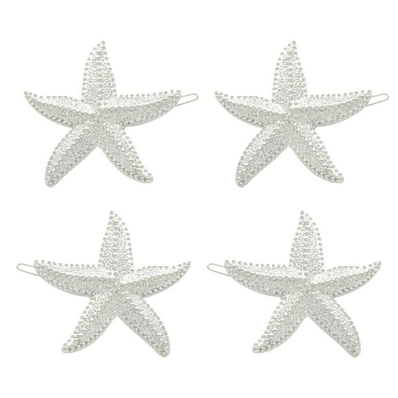 FOLOYORI Vintage Hair Clips Star Shaped Silver Alloy Hair Accessories for Girls Women Party Wedding Ceremonies
