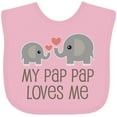 thumbnail image 3 of Inktastic My Pap Pap Grandpa Loves Me Boys or Girls Baby Bib, 3 of 4