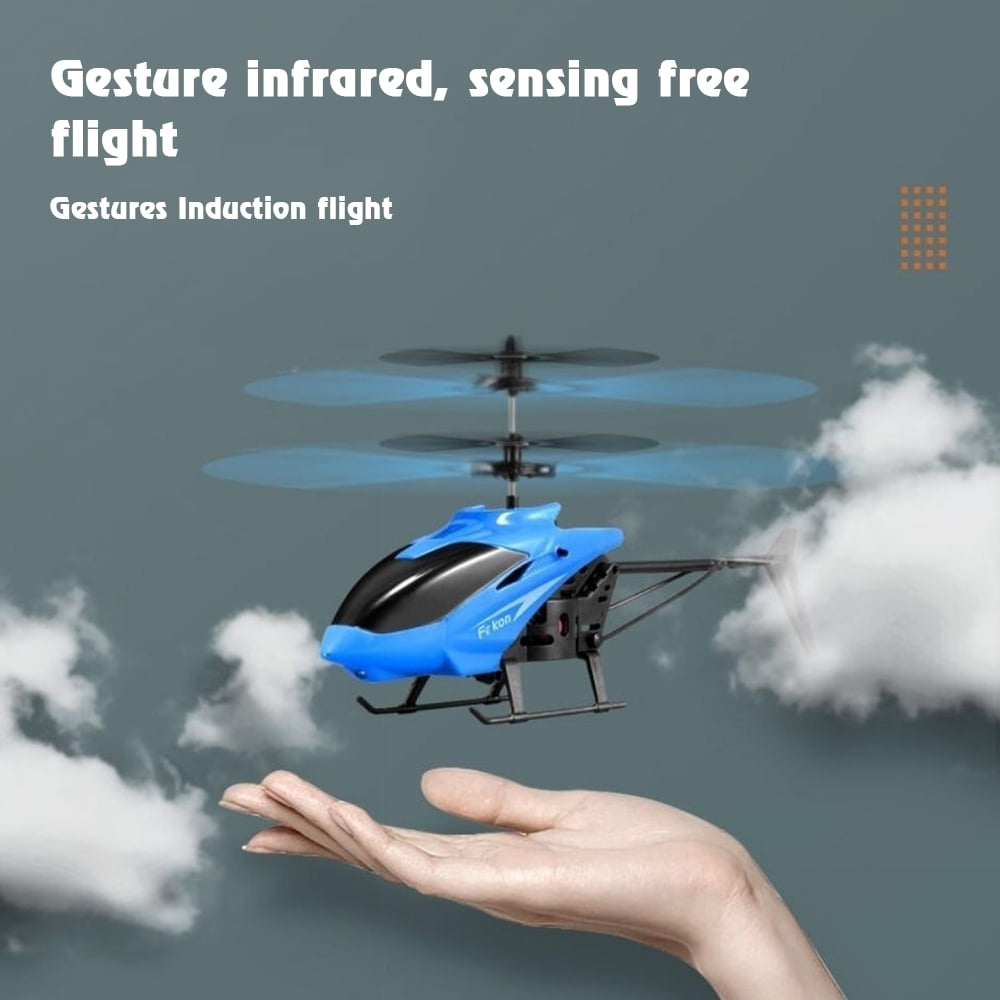 EASTIN Drone Helicopter 2 Channel Helicopter Copter Outdoor Toys Remote Control Plane Blue