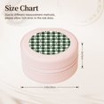 thumbnail image 2 of Yiaed Green White Christmas Tree Lumberjack Plaid Print Travel Jewelry Case Bridesmaid Gift Boxes Jewelry Travel Organizer Small Round Jewelry Box Mini Storage-Pink, 2 of 7