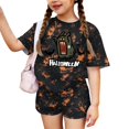 thumbnail image 2 of Girls Halloween Costumes Pumpkin T-Shirt and Shorts Set Comfortable Knit Easy Pull-On Elastic Waist Kids Trick or Treat Outfit, 2 of 5