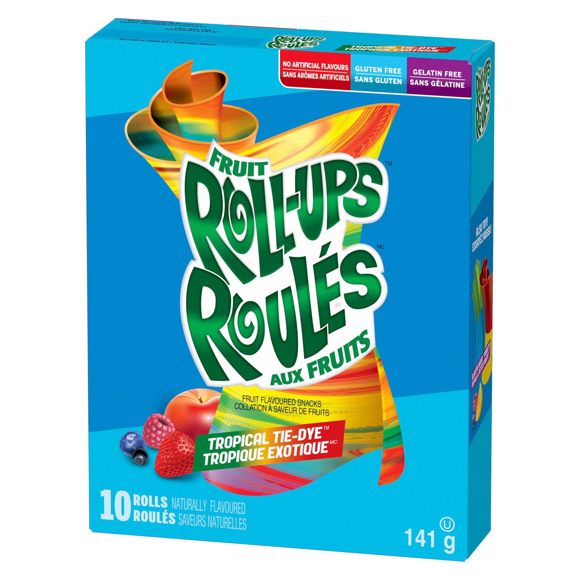 Betty Crocker Fruit Roll-Ups Tropical Tie-Dye Fruit Flavoured Snacks