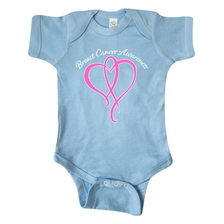 

Inktastic Breast Cancer Awareness with Pink Ribbon Heart Gift Baby Boy or Baby Girl Bodysuit