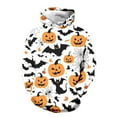 thumbnail image 4 of Gunia Pumpkin Toddler Boys Girls Halloween Sweatshirts Long Sleeve Hooded Sweatshirt Pullover Comfortable Stylish Hoodie Fall Winter Pullover Tops Clothes White 3-4 Years, 4 of 4