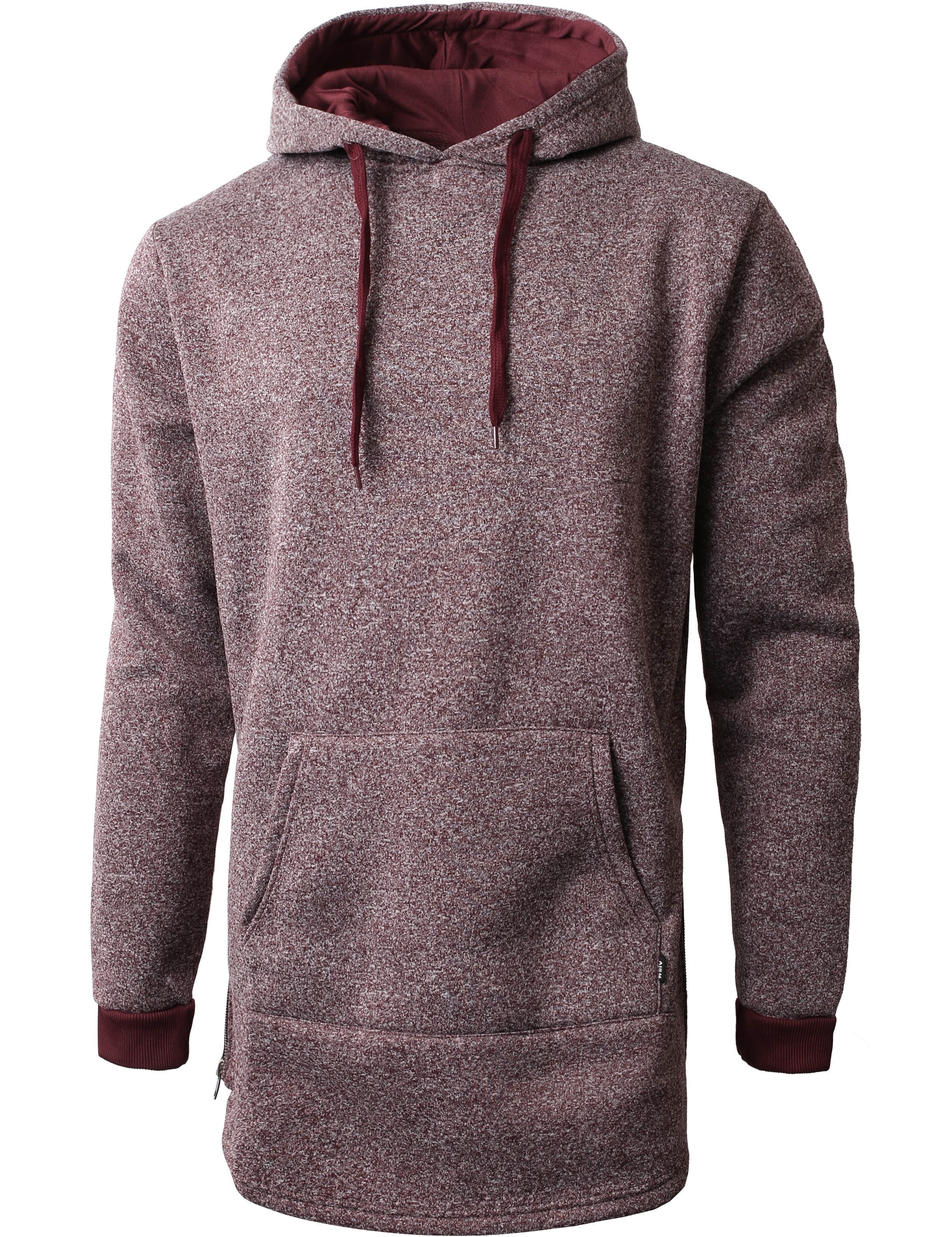 Southpole Mens Fleece Pullover Sweatshirt Medium Marled Burgundy