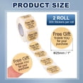 thumbnail image 2 of 1000 Pcs Gift Thank You Stickers,1Inch Kraft Paper Labels Blank Customer Appreciation Adhesive Sticker Roll for Baked Goods Packaging Wedding Envelope Seals, Brown, 2 of 6