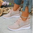 thumbnail image 6 of Women's Sparkly Wedding Sneakers - Glittery Bling Dressy Shoes for Bride with Breathable Wedge Heel, 6 of 11