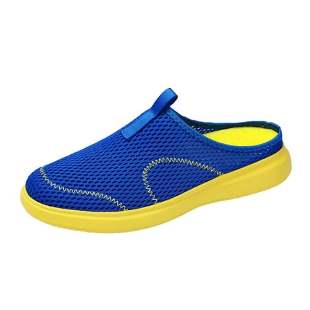 

ASEIDFNSA Mens Casual Slip On Shoes Slip On Leather Shoes for Men Casual Fashion Summer Men Casual Shoes Breathable Mesh Shallow Wear Lightweight Casual Half Slippers