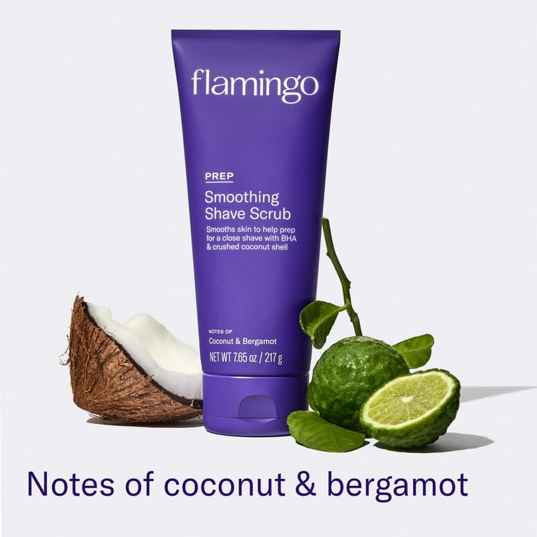 Flamingo Women's Pre-Shave Smoothing Body Scrub, Coconut and
