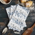 thumbnail image 6 of Navy Blue Grey Botanical Kitchen Towels Set of 2, Water Absorbent Dish Towel, Spring Floral Summer Farmhouse Decorative Hand Towels - Quick Drying Cloth for Cooking Baking, 18x28 Inch, 6 of 8