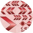 thumbnail image 1 of Ahgly Tapis Rond Lavable en Machine Intérieur Rouge Pamplemousse Transitionnel, 6 Pieds Rond, 1 of 7