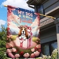 thumbnail image 3 of My Dog Is My Valentine Cute Basset Hound in Gift Box House Flag 28x40in Double Sided Bassets Dog Breed Lovers Gifts Idea Outdoor Decor - 3006, 3 of 5