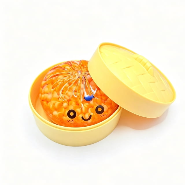 YiJuHui Glitter Stress Ball Squishy Toys for Adults Fidget Sensory Toys Anxiety Relief Gifts Soft Squeeze Toy with Cute Face for Desk Office Home Stress Relief