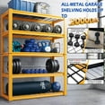 thumbnail image 3 of REIBII 40" Wide Metal Garage Storage Shelves Unit 5 Tier Heavy Duty 2000lbs Rack,Orange, 3 of 8