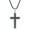 Black Ion Plated/Silver, variant on Lord's Prayer Spinner Cross Pendant Necklace Stainless Steel Jewelry, Gold