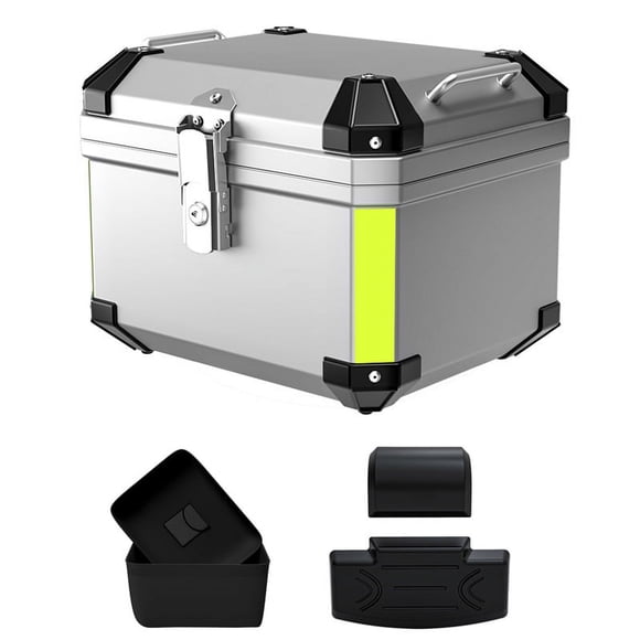 Riwcyla 45L Motorcycle Rear Trunk with 2PCS Lock for Store Large Luggage, Waterproof Motorcycle Box, Universal Motorcycle Accessories